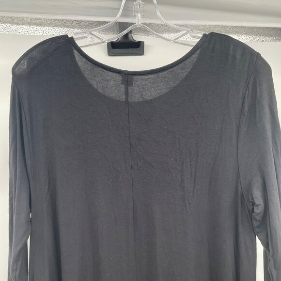 Old Navy Womens Shift Dress Long Sleeve Black Size M Tall - Picture 6 of 9